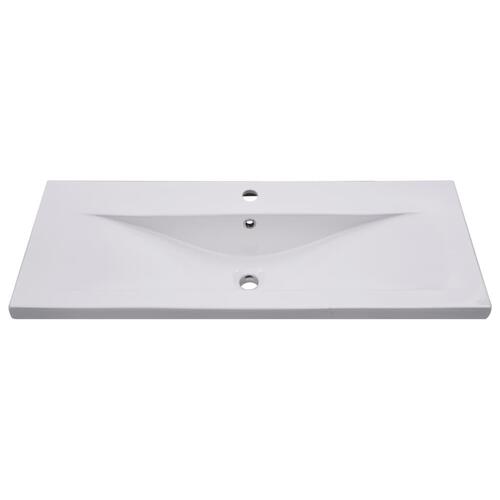 Indbygget håndvask 101x39,5x18,5 cm keramisk hvid