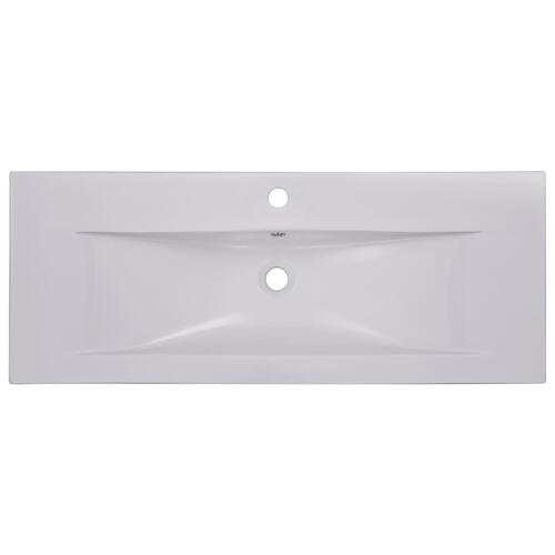 Indbygget håndvask 101x39,5x18,5 cm keramisk hvid