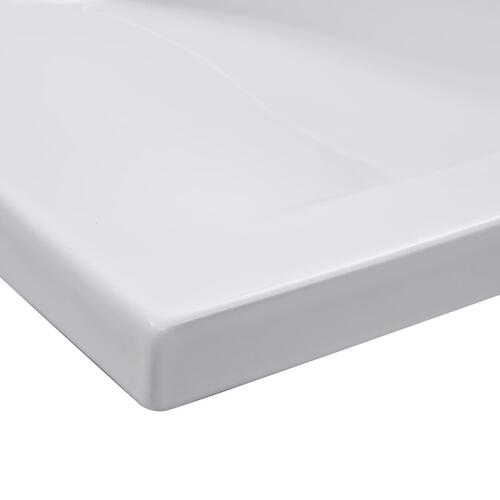 Indbygget håndvask 101x39,5x18,5 cm keramisk hvid