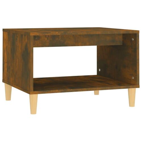 Sofabord 60x50x40 cm konstrueret træ røget egetræsfarve
