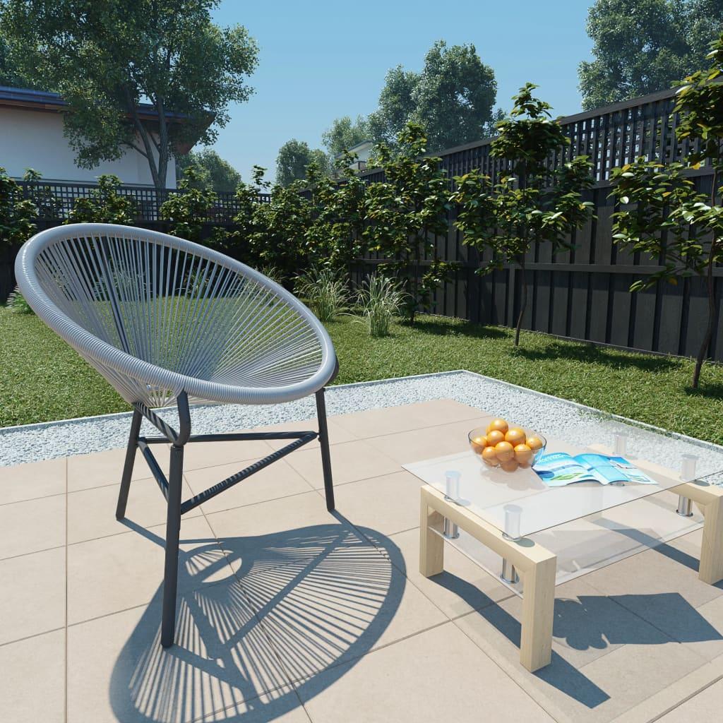 Havestol polyrattan grå