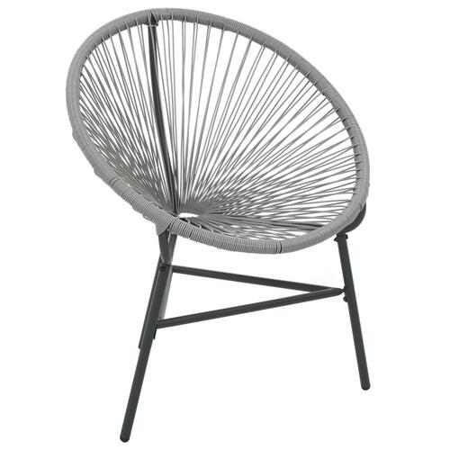 Havestol polyrattan grå