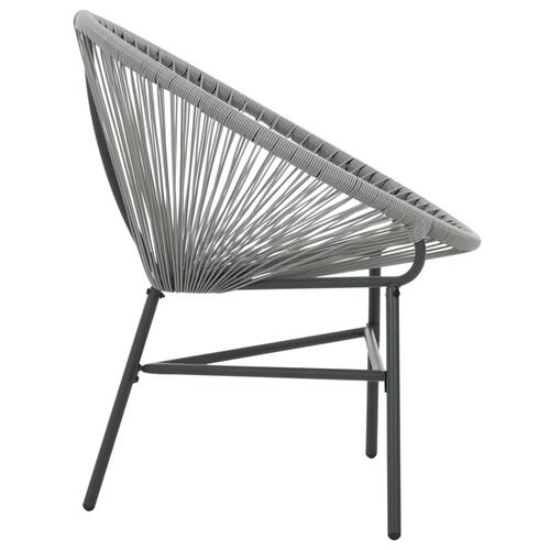 Havestol polyrattan grå