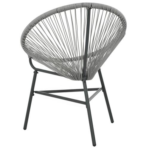 Havestol polyrattan grå