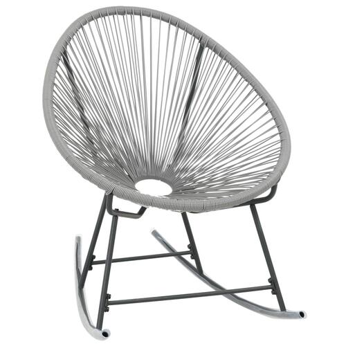 Udendørs gyngestol polyrattan grå