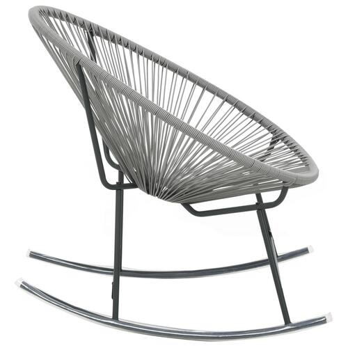 Udendørs gyngestol polyrattan grå