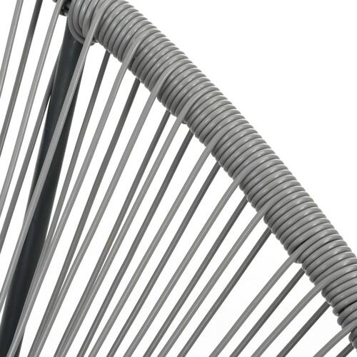 Udendørs gyngestol polyrattan grå