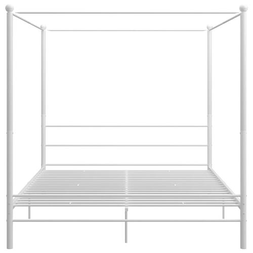 Sengestel til himmelseng 180x200 cm metal hvid
