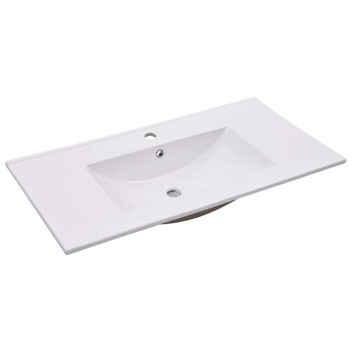 Indbygget håndvask 90,5 x 46,3 x 17,5 cm keramisk hvid