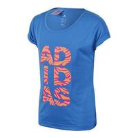 Børne Kortærmet T-shirt Adidas Young Ling Blå 7-8 år
