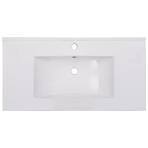 Indbygget håndvask 90,5 x 46,3 x 17,5 cm keramisk hvid