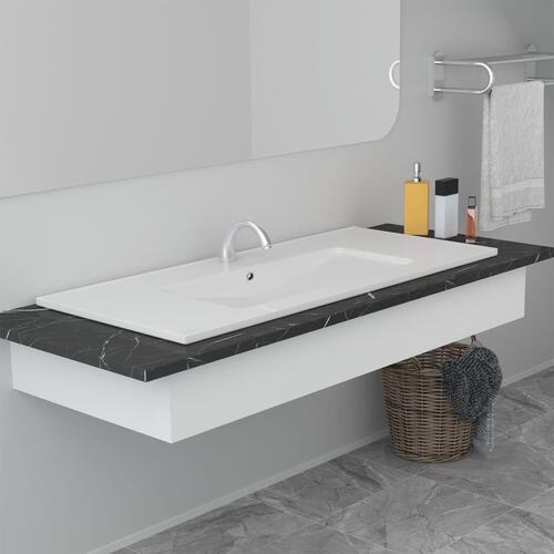 Indbygget håndvask 100,5 x 46,3 x 17,5 cm keramisk hvid