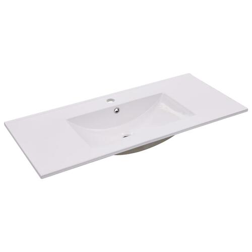 Indbygget håndvask 100,5 x 46,3 x 17,5 cm keramisk hvid
