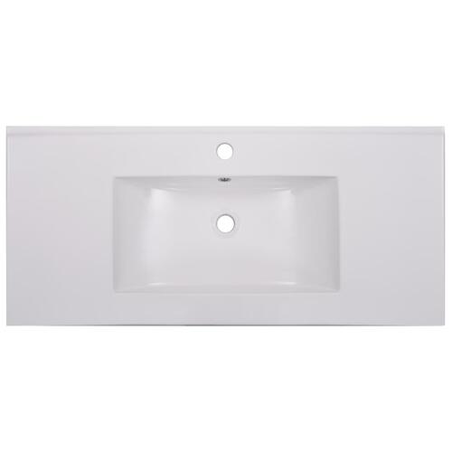 Indbygget håndvask 100,5 x 46,3 x 17,5 cm keramisk hvid