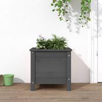 Plantekasse 40x40x39 cm massivt fyrretræ grå