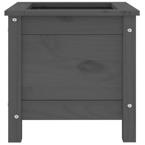 Plantekasse 40x40x39 cm massivt fyrretræ grå