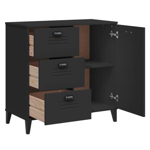 Skænk VIKEN 80x40x80 cm konstrueret træ sort