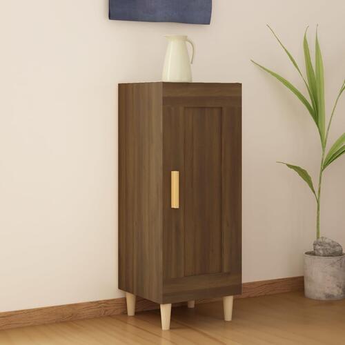 Skænk 34,5x34x90 cm konstrueret træ brun egetræsfarve