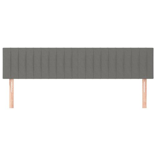 Sengegavle 2 stk. 80x5x78/88 cm stof mørkegrå