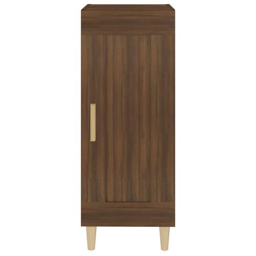 Skænk 34,5x34x90 cm konstrueret træ brun egetræsfarve