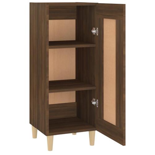 Skænk 34,5x34x90 cm konstrueret træ brun egetræsfarve