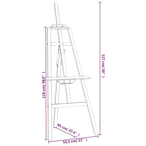 Staffeli 53,5x95x127 cm massivt fyrretræ