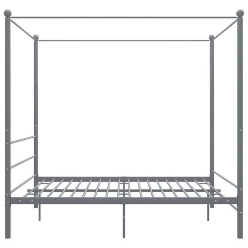 Sengestel til himmelseng 200x200 cm metal grå