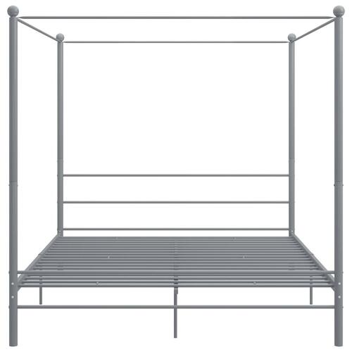 Sengestel til himmelseng 200x200 cm metal grå