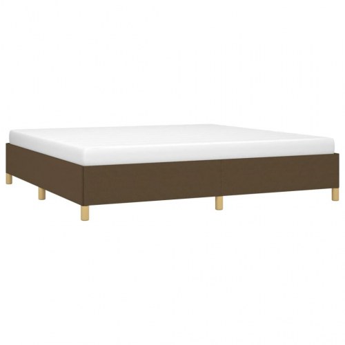 Sengeramme uden madras 200x200 cm stof mørkebrun