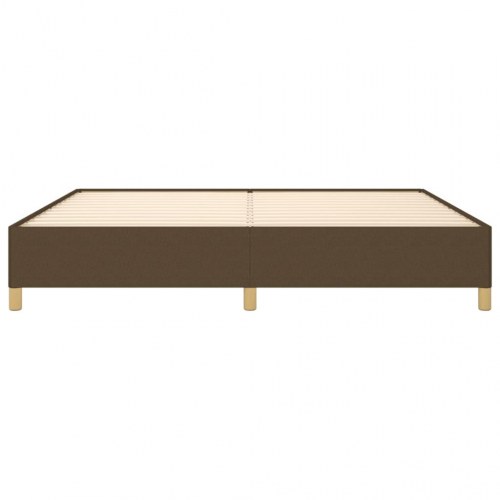 Sengeramme uden madras 200x200 cm stof mørkebrun