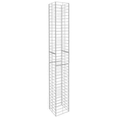 Gabionkurve 3 stk. 25 x 25 x 197 cm galvaniseret stål
