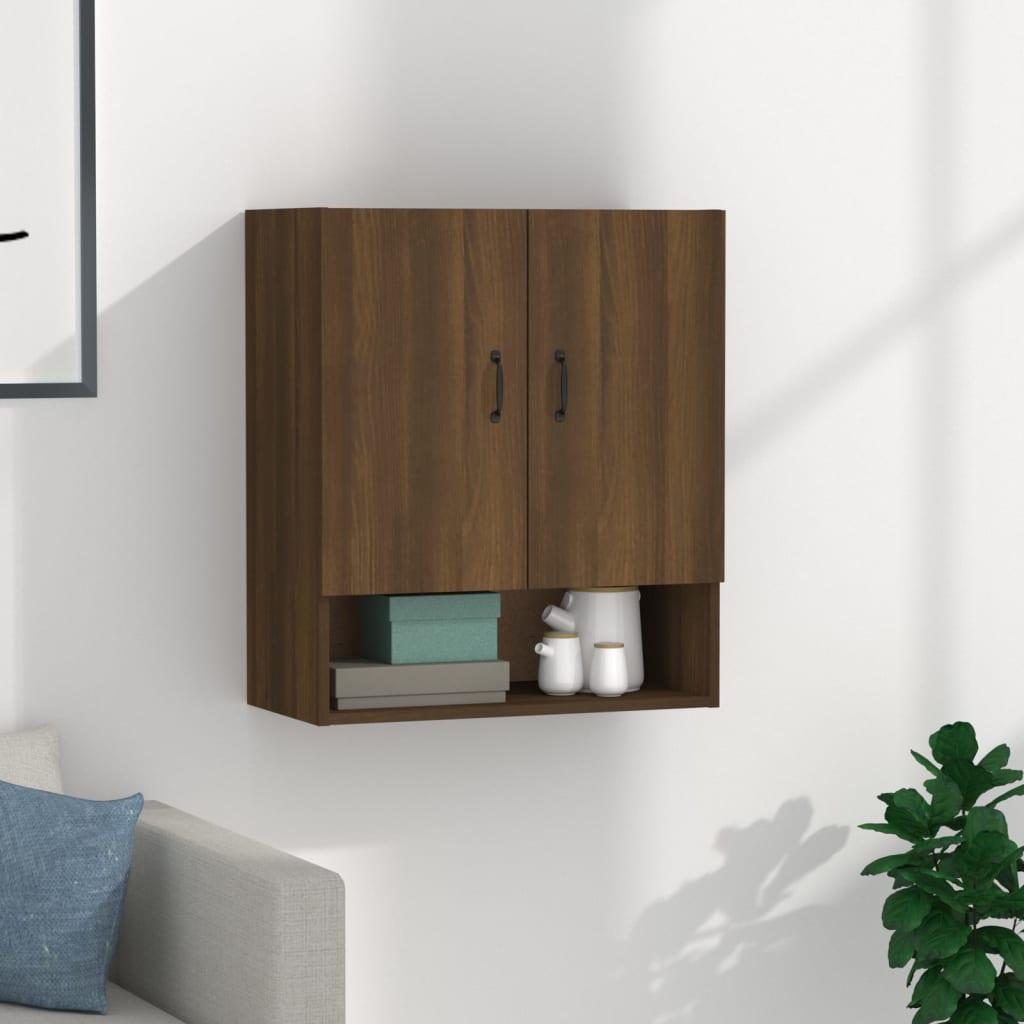 Vægskab 60x31x70 cm konstrueret træ brun egetræsfarve