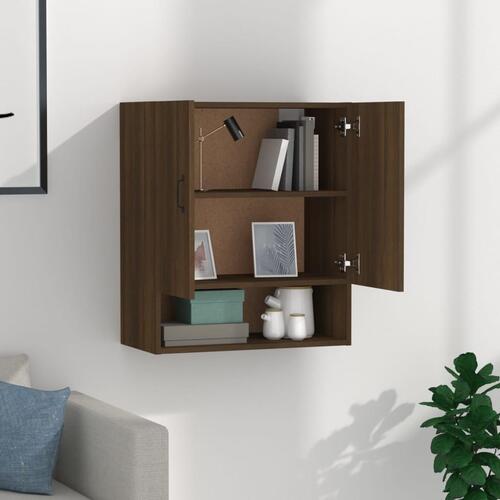 Vægskab 60x31x70 cm konstrueret træ brun egetræsfarve