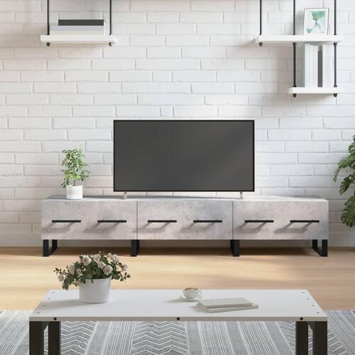 Tv-bord 150x36x30 cm konstrueret træ betongrå