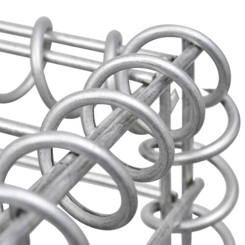 Gabionvæg med dæksler galvaniseret stål 300 x 50 x 200 cm