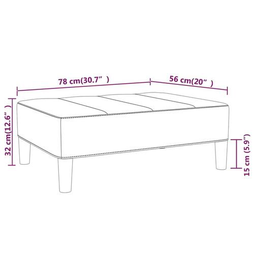 Fodskammel 78x56x32 cm stof sort