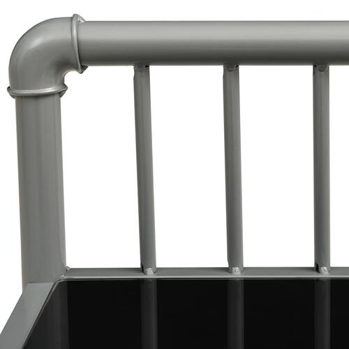 Sengeskabe 2 stk. metal og glas grå og sort