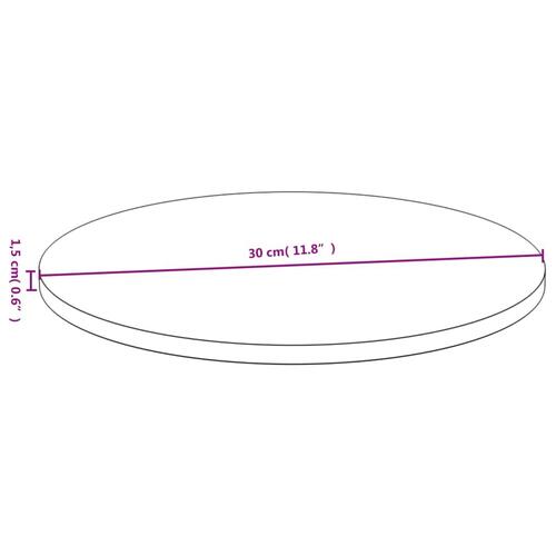 Bordplade Ø30x1,5 cm bambus