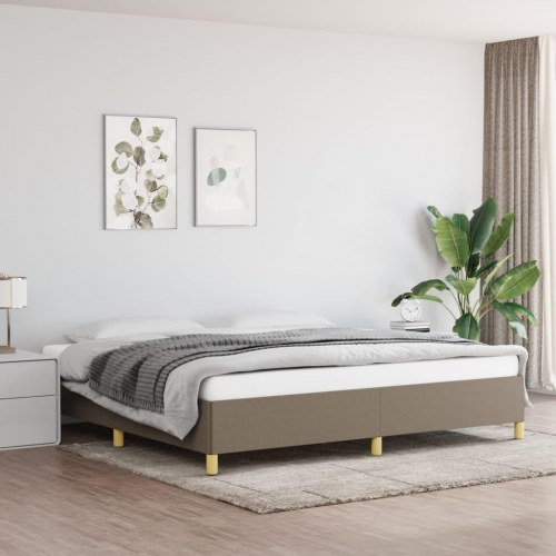 Sengeramme uden madras 200×200 cm - stof, gråbrun