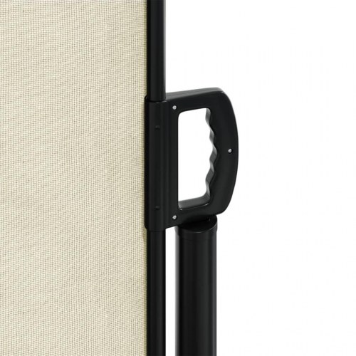 Sidemarkise 117 × 300 cm - sammenrullelig, cremefarvet privatlivsskærm