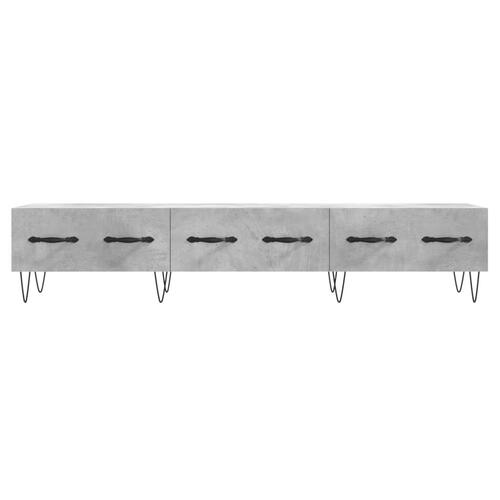 Tv-bord 150x36x30 cm konstrueret træ betongrå