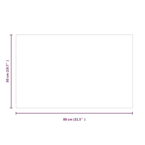 Glasplade til pejs 80x50 cm rektangulær