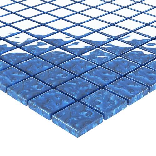 Mosaikfliser 22 stk. 30x30 cm glas blå