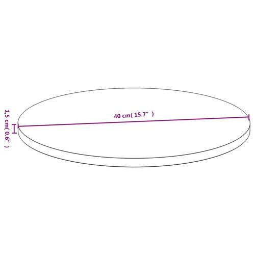 Bordplade Ø40x1,5 cm bambus
