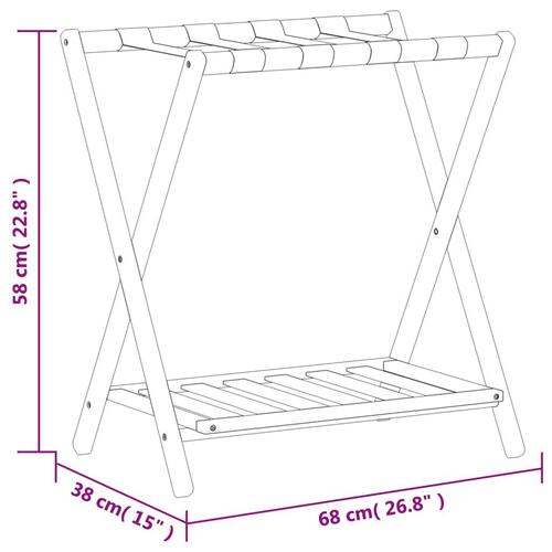 Kuffertbænk 68x38x58 cm bambus