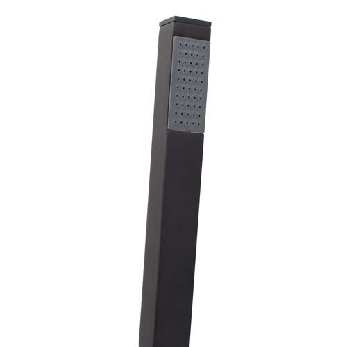 Fritstående badekarsarmatur 90 cm rustfrit stål sort