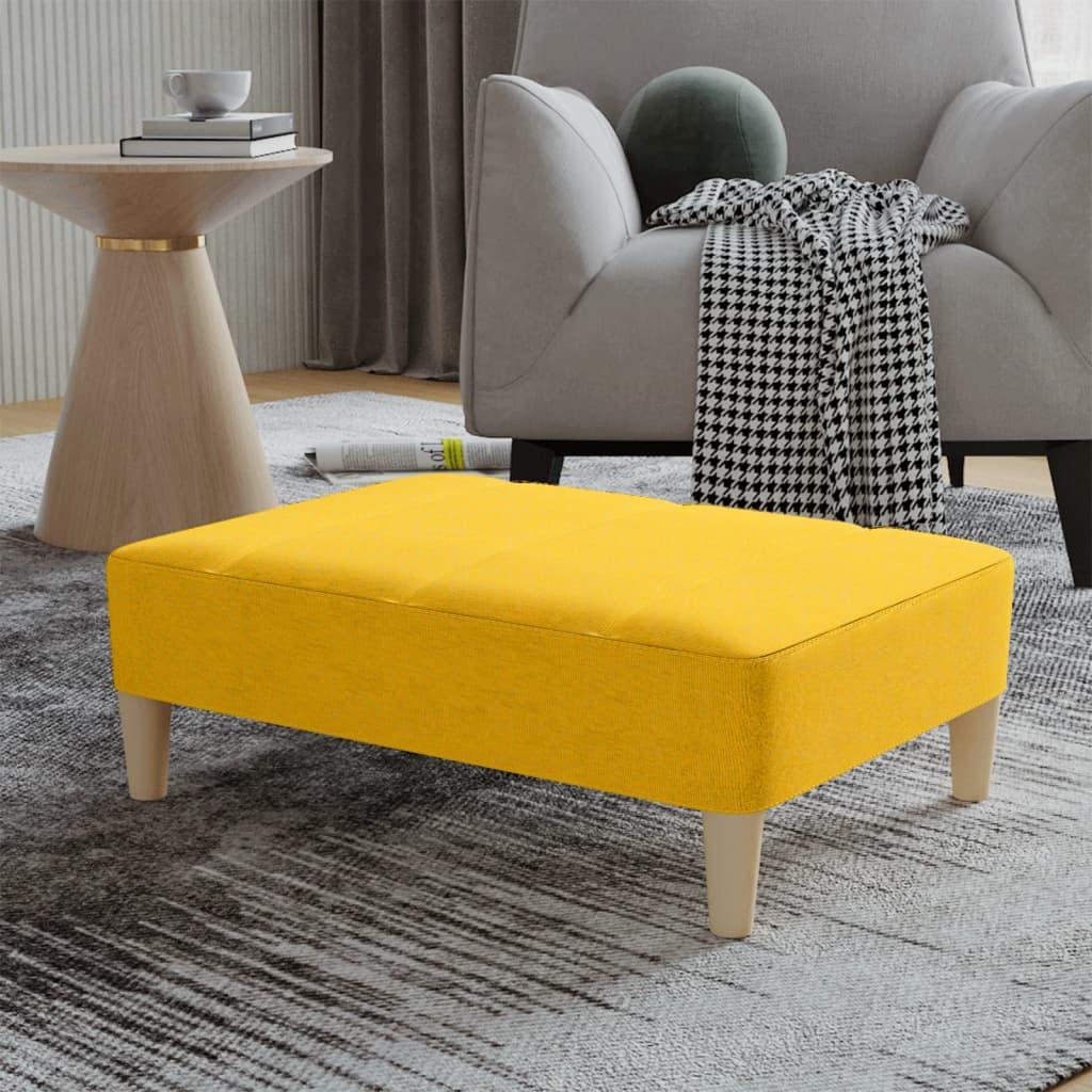Fodskammel 78x56x32 cm stof gul