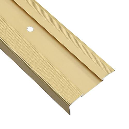 15 stk. L-formede trappelister 90 cm aluminium guldfarvet