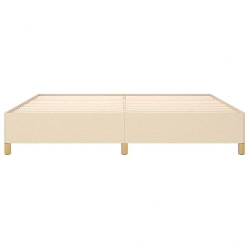 Sengeramme i stof 200x200 cm - cremefarvet dobbeltseng uden madras