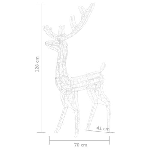 Juledekoration rensdyrfamilie 300 LED'er akryl varm hvid
